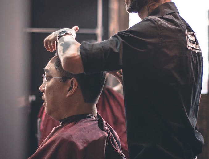 Man hair salon barber