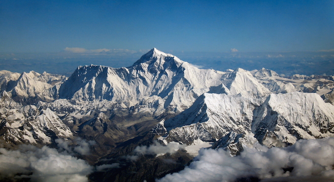 Mount Everest, aerial shot