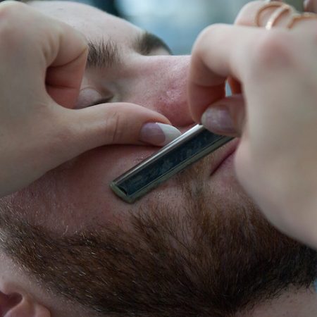 Barber shaving