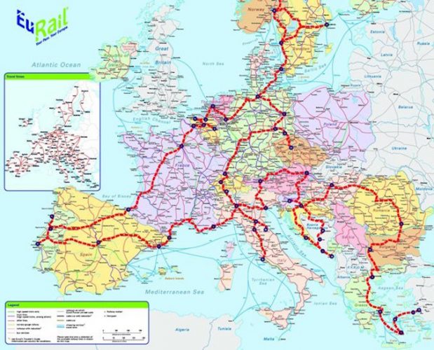 Eurail map