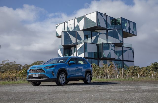 Toyota RAV4 2019 parked outside the d'Arenberg Cube in Adelaide
