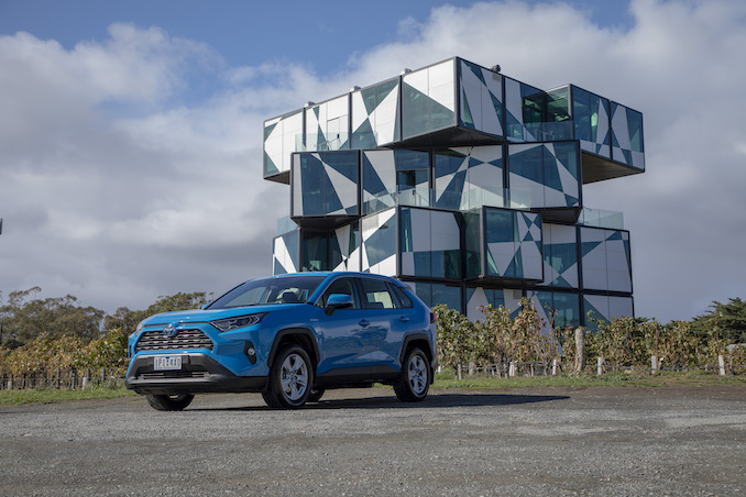Toyota RAV4 2019 parked outside the d'Arenberg Cube in Adelaide