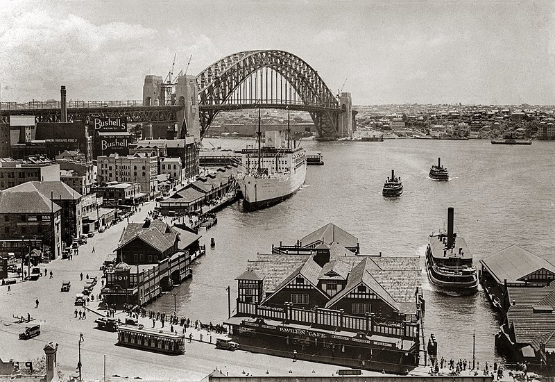 Sydney Harbour Bridge complete whole ferry