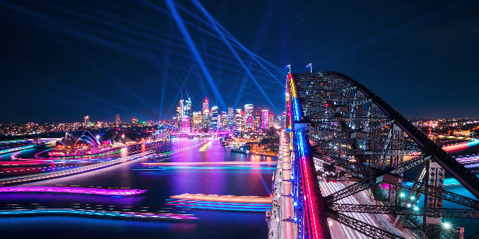 Vivid Sydney Harbour Bridge