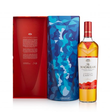 The Macallan A Night On Earth In Scotland bottle and open pack copy
