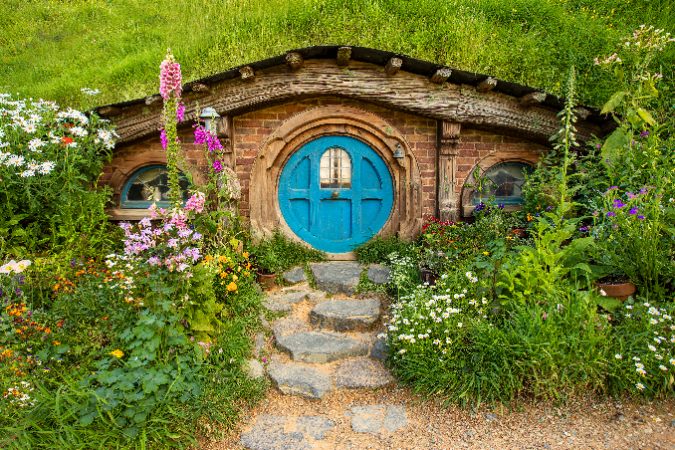 Hobbiton Airbnb Blue Hobbit Hole