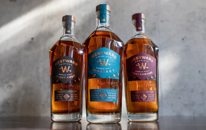 Westward Whiskey bottles