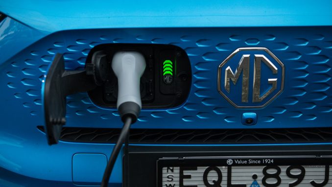 MG ZS EV charging