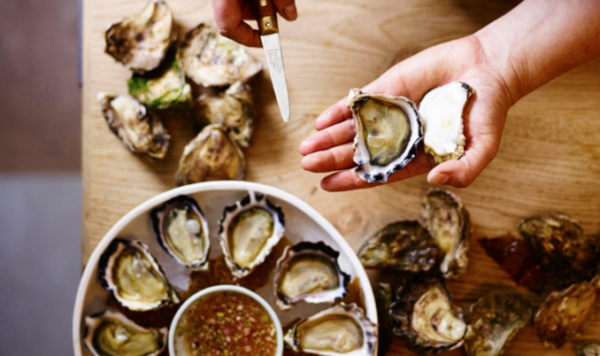 Freds oysters hands chef food