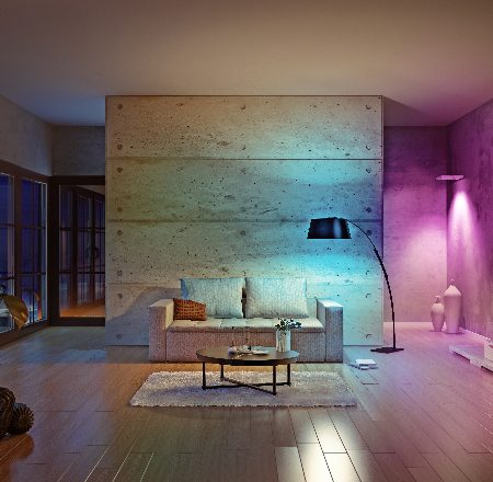 Colour lights home living room