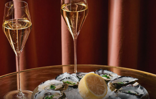 Champagne oysters