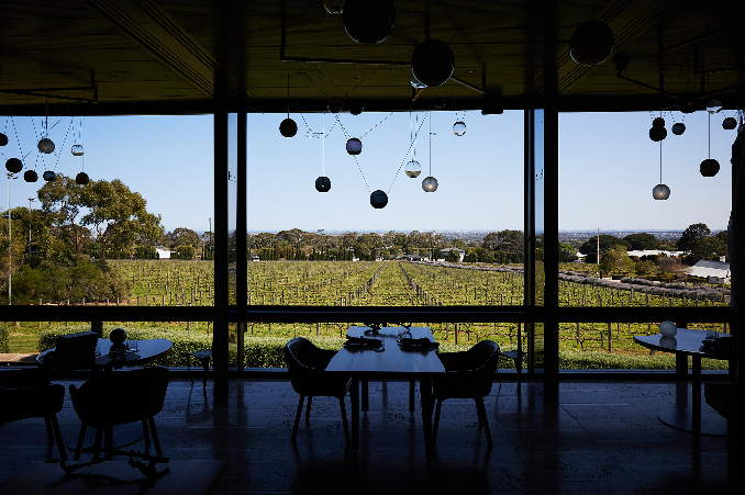Mcgill Estate Restaurant winery view dining room vineyard