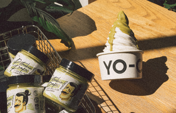 YoChi pistachio frozen yoghurt