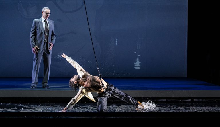 opera australia dancer man opera stage rain watershed