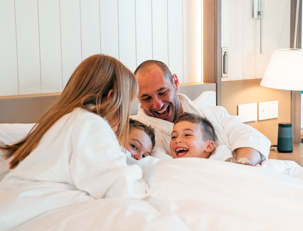 Family hotel bed