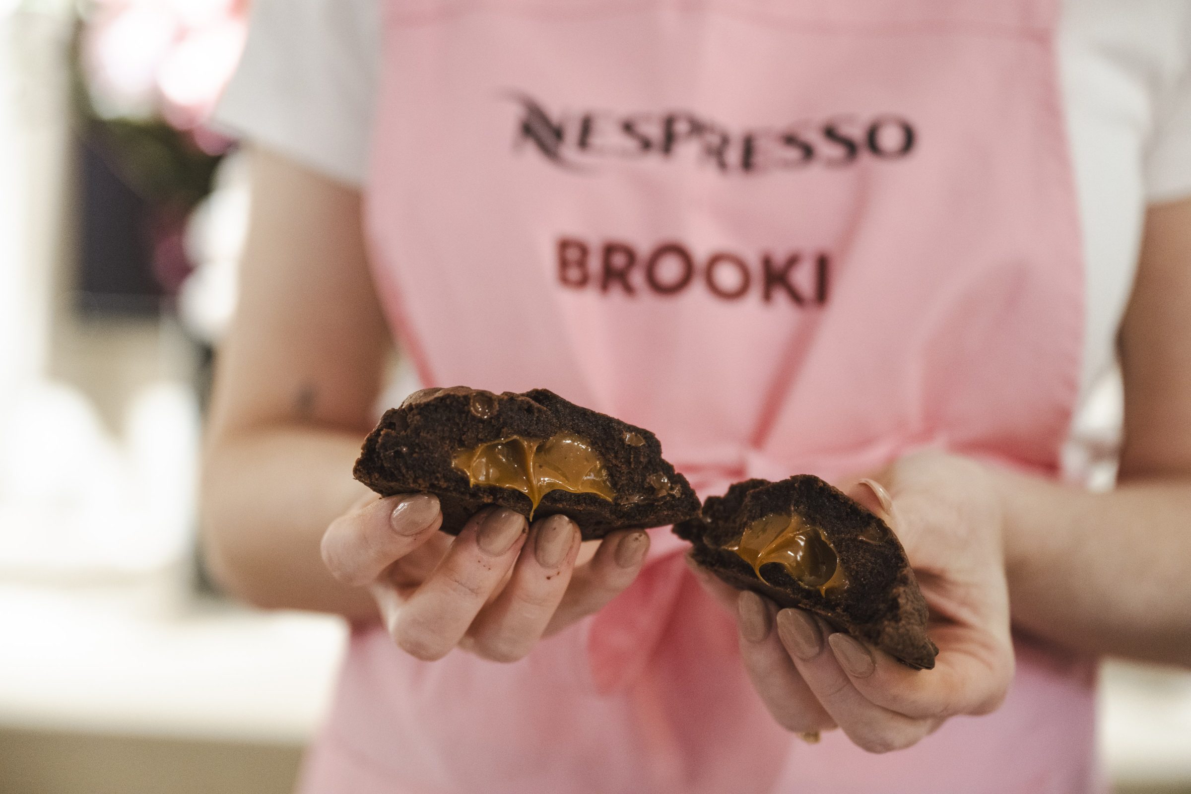 Nespresso x Brooki Double Choc Salted Caramel Cookie