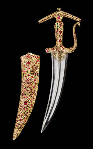 Jewelled dagger scabbard Mughal VA