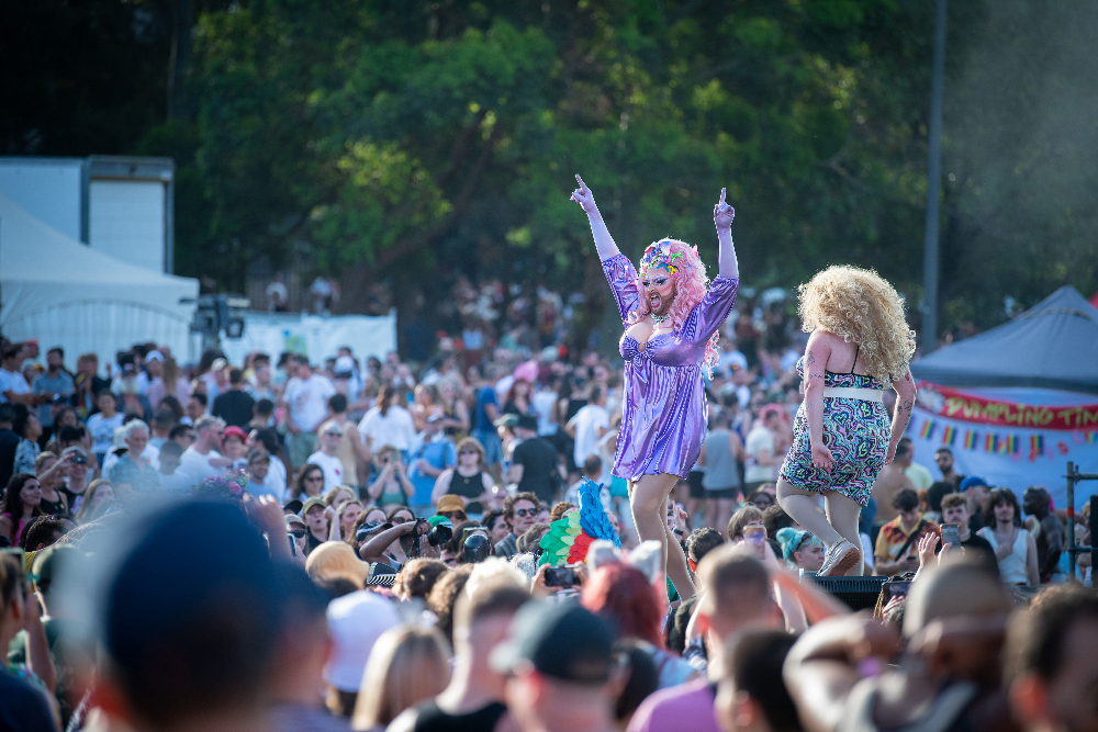 Mardi Gras drag queen ann marie calilhanna fairday 2023 @ victoria park 480