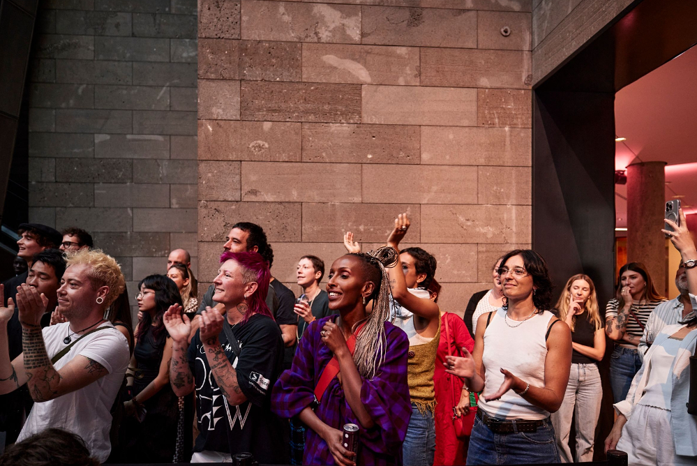 People audience NGV gallery